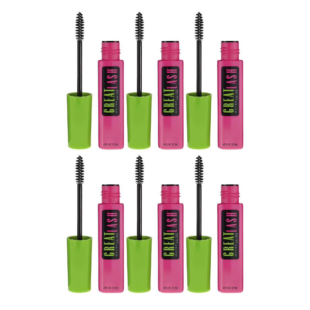 6 x Maybelline Great Lash Waterproof Mascara 112 Brownish Black