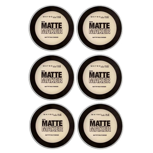 12 x Maybelline Matte Maker Mattifying Pressed Powder 16g - 10 Classic Ivory