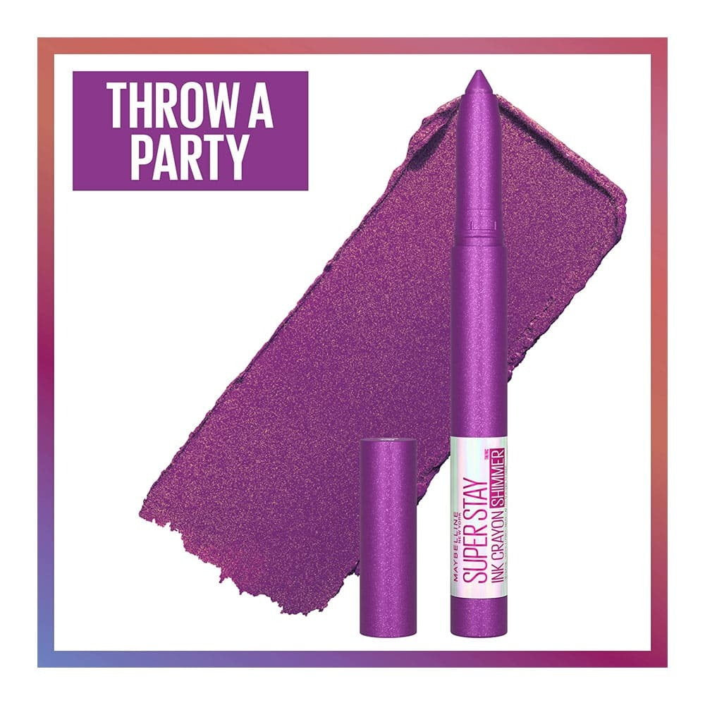 Maybelline Superstay Ink Crayon Shimmer Lip Crayon 170 Throw a Party Purple Lipstick