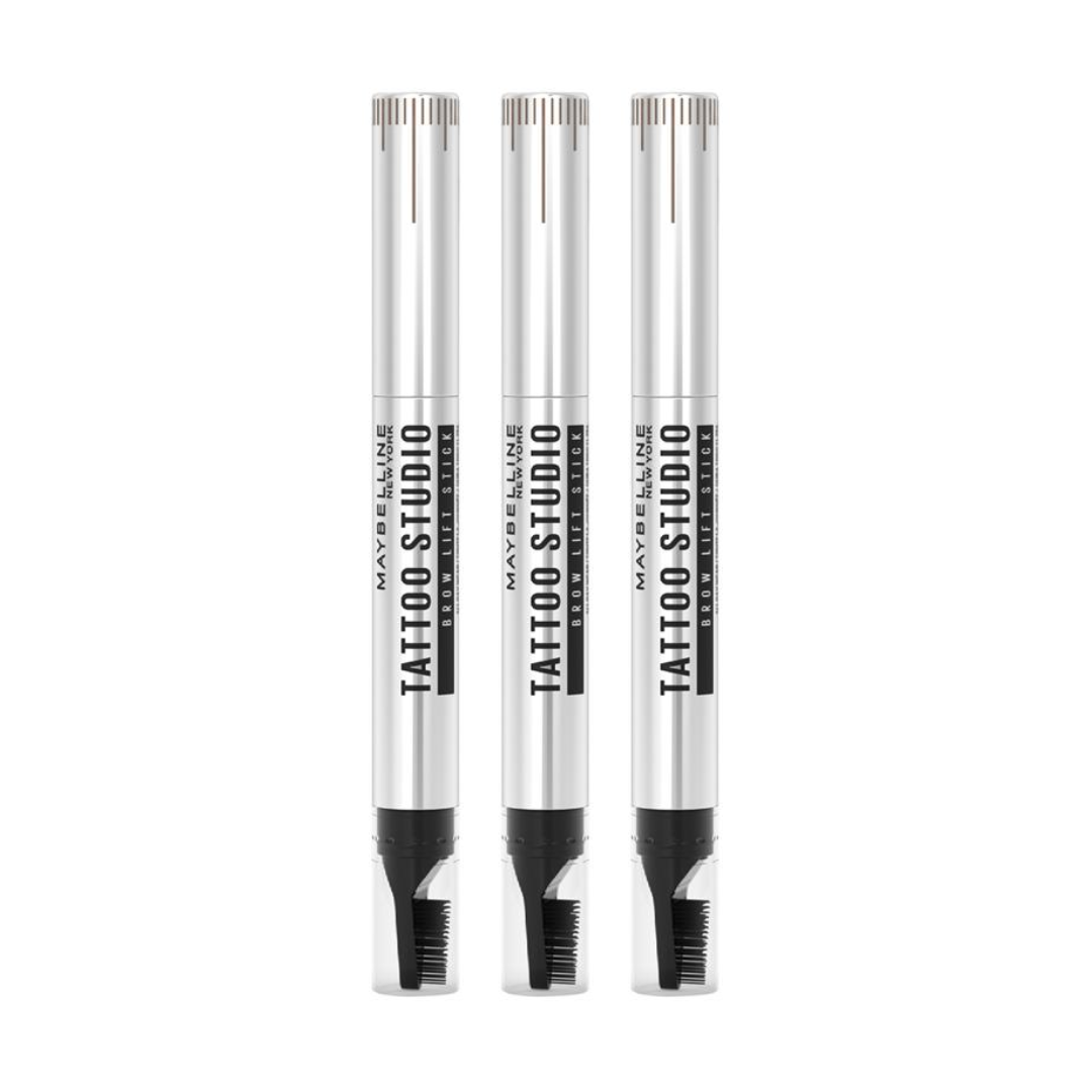 3 x Maybelline Tattoo Brow Lift Stick Eyebrow Pen 04 Deep Brown