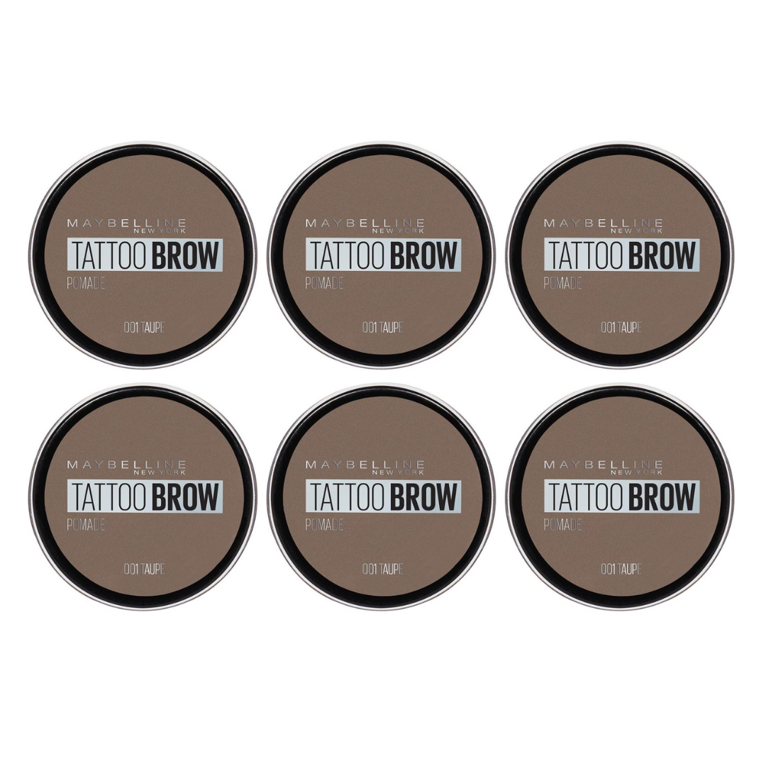 6 x Maybelline Tattoo Brow Pomade 01 Taupe