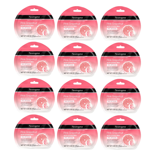 12 x Neutrogena Pink Grapefruit Acne Prone Skin Peel Off Mask 10g