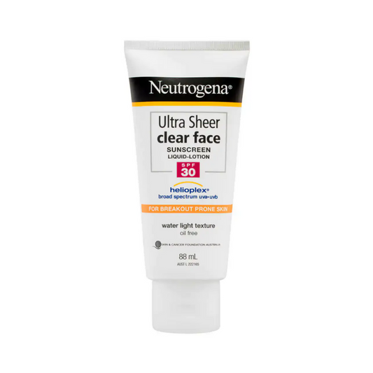 12 x Neutrogena Ultra Sheer Clear Face Sunscreen spf30 88ml EXP 02/2024