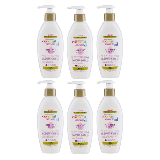 6 x OGX Coconut Miracle Oil Air Dry Cream Frizz Defying 177ml