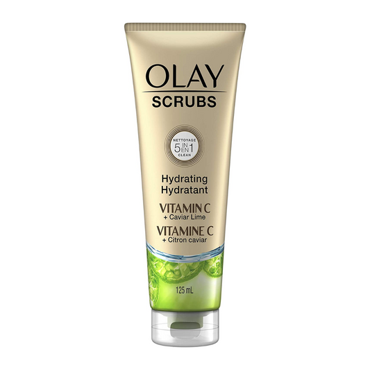 3 x Olay Scrubs 5 in 1 Cleansers Hydrating Vitamin C Caviar Lime 125ml