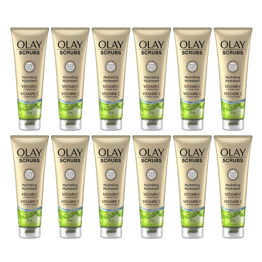 12 x Olay Scrubs 5 in 1 Cleansers Hydrating Vitamin C Caviar Lime 125mL