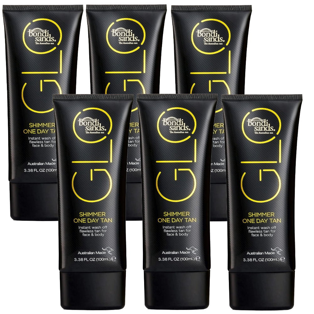 6x Bondi Sands GLO Shimmer One Day Tan 100mL