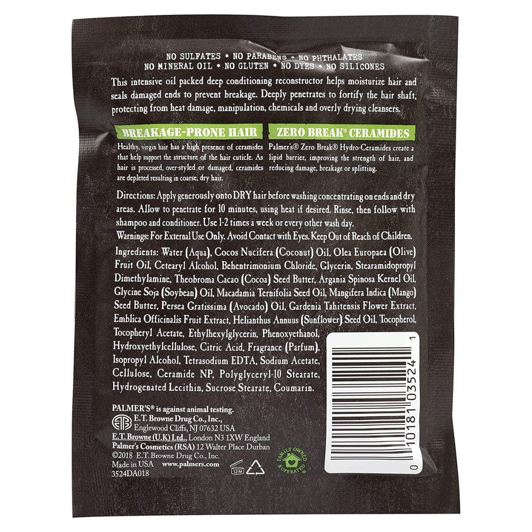 Palmers Coconut Oil Formula Zero Break Pre Shampoo 60g