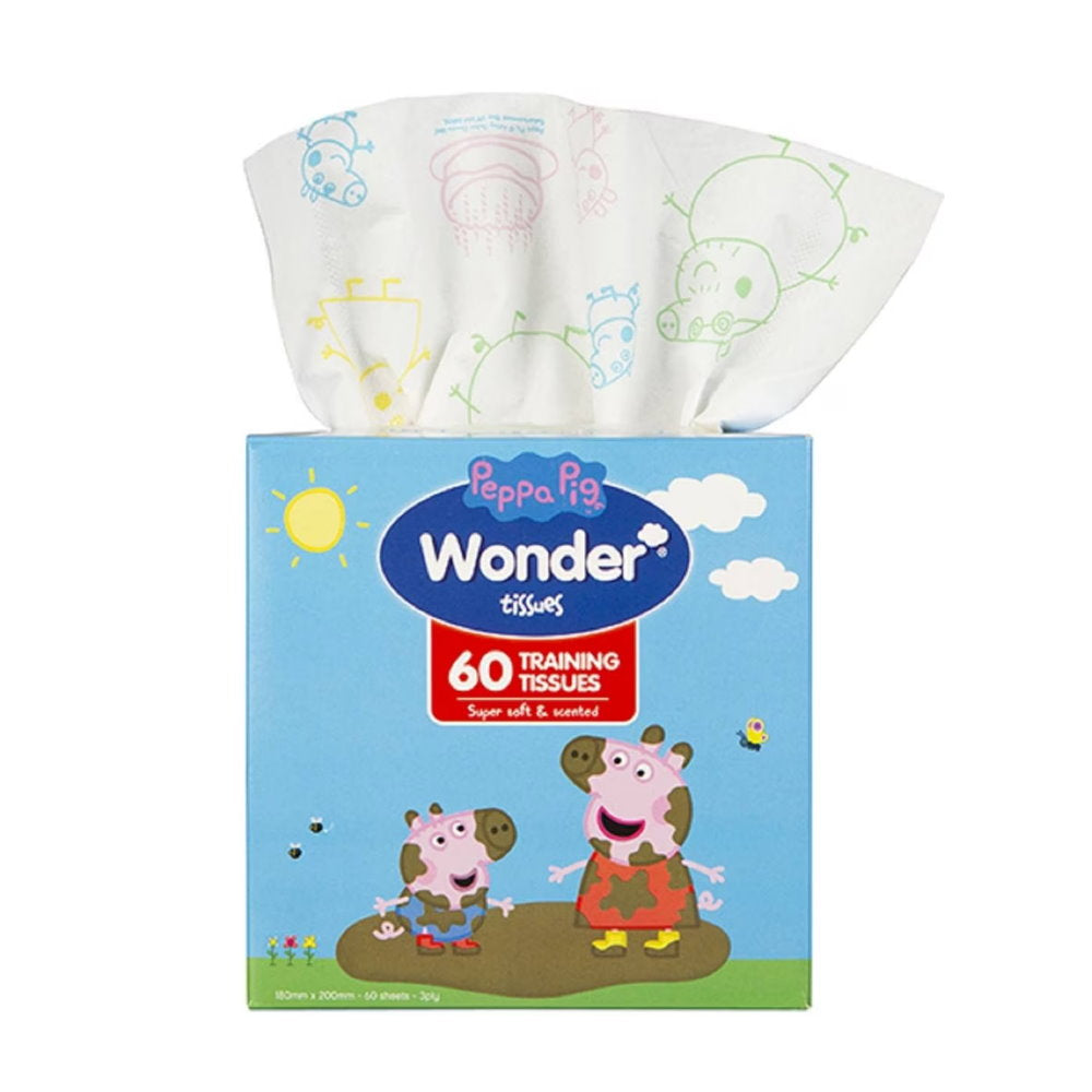 3 x Peppa Pig Wonder Training Tissues 3ply 60pack 180mm x 200mm