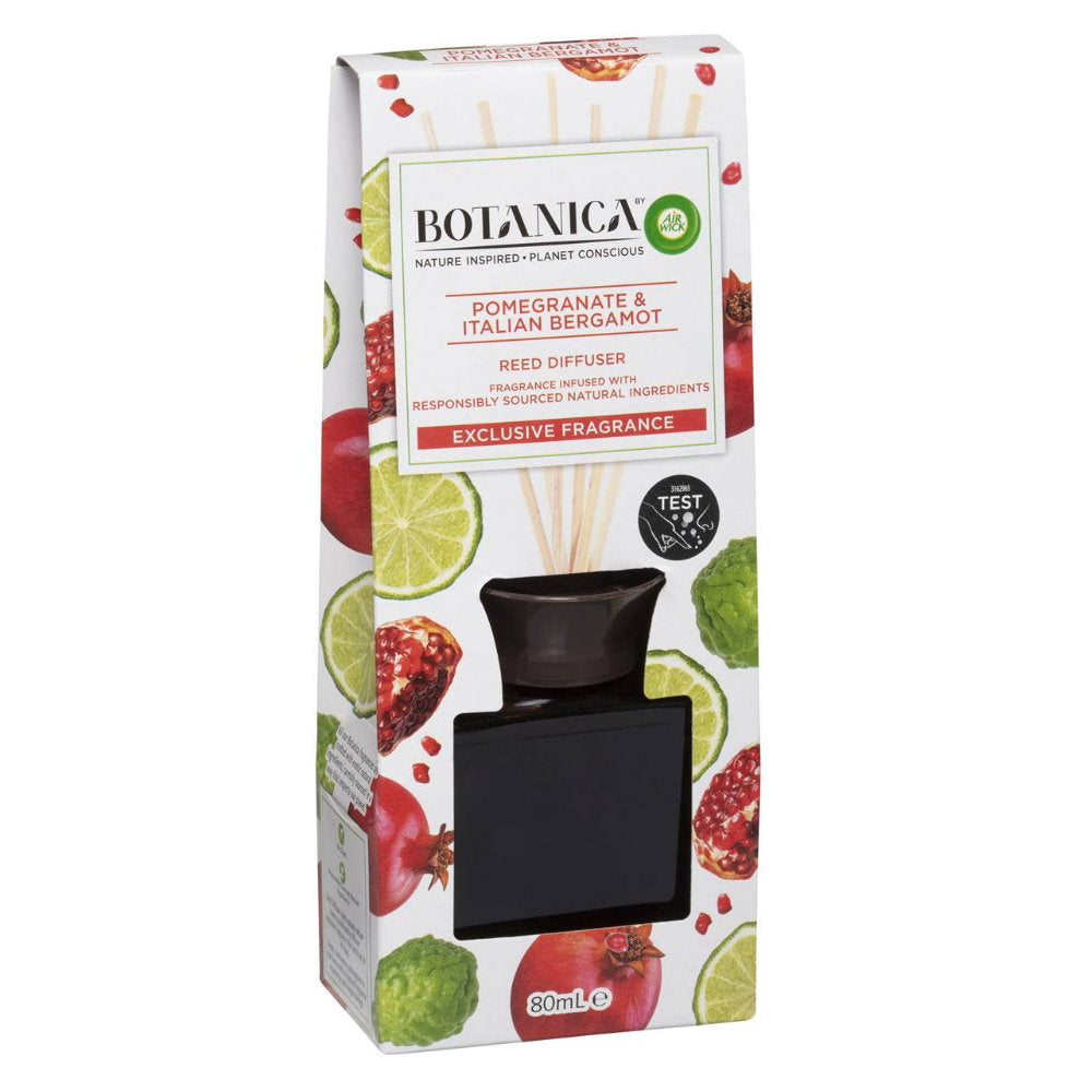 Botanica Air Wick Pomegranate & Italian Bergamot Reed Diffuser 80mL - Makeup Warehouse Australia