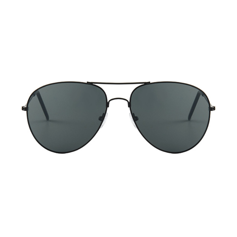 Rosy Lane Retro Aviator Sunglasses Black Frame - Black