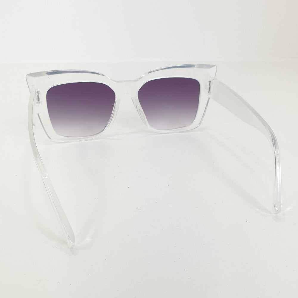 Rosy Lane Retro Oversized Cat Eye Sunglasses Clear