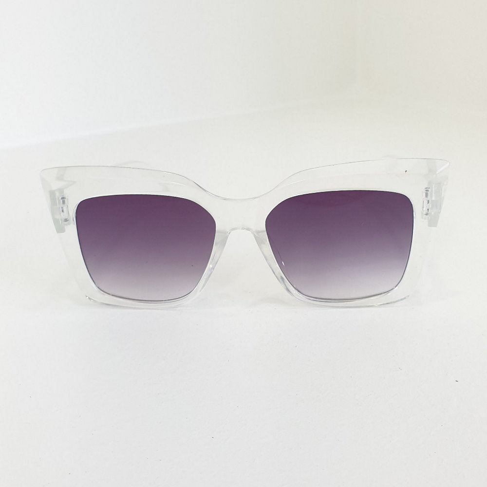 Rosy Lane Retro Oversized Cat Eye Sunglasses Clear