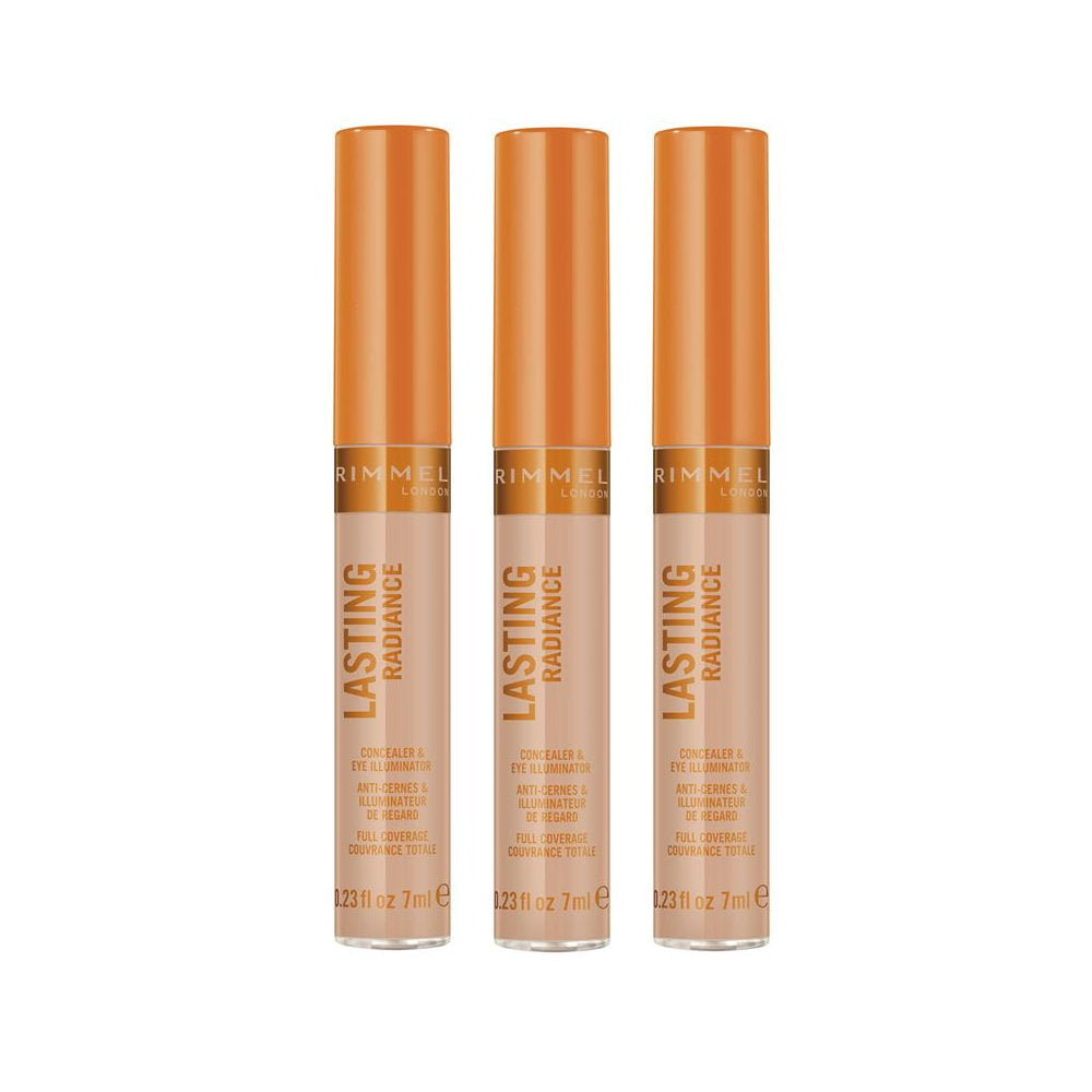 3 x Rimmel Lasting Radiance Concealer & Eye Illuminator 7mL - 060 Sand