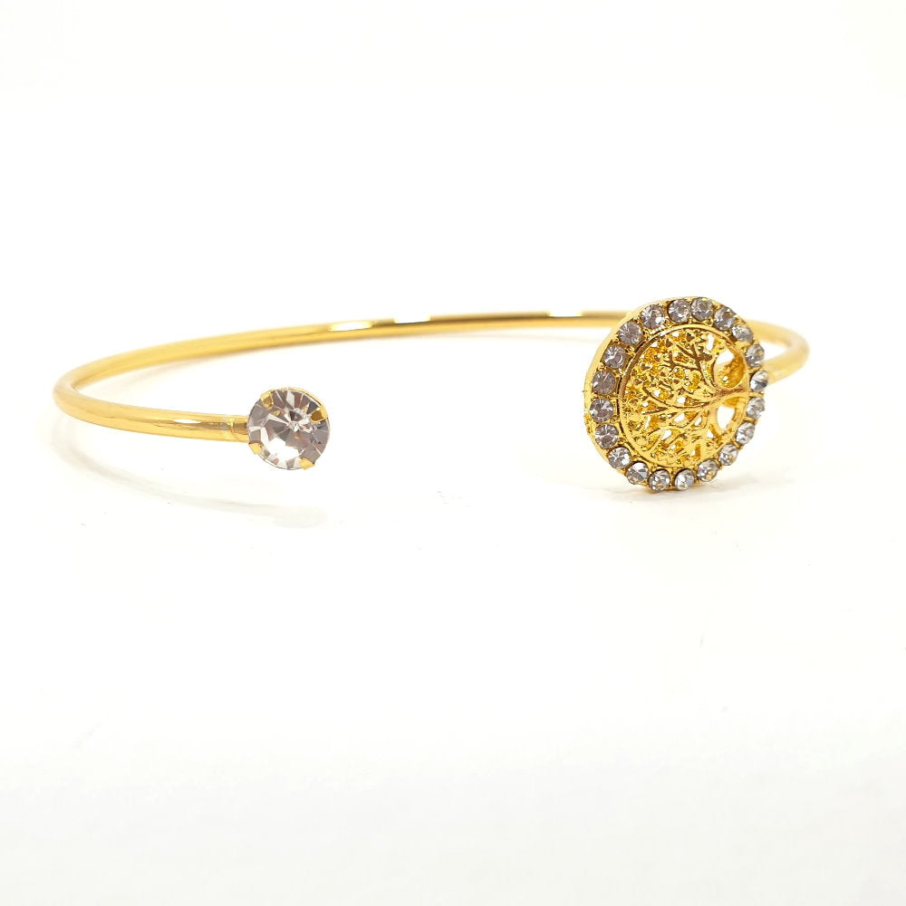 Rosy Lane Tree of Life Bangle - Gold