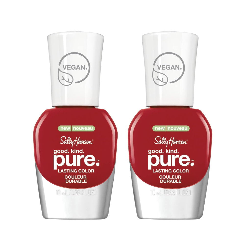 2 x Sally Hansen Good Kind Pure Nail Polish 10ml 310 Pomegranate Punch