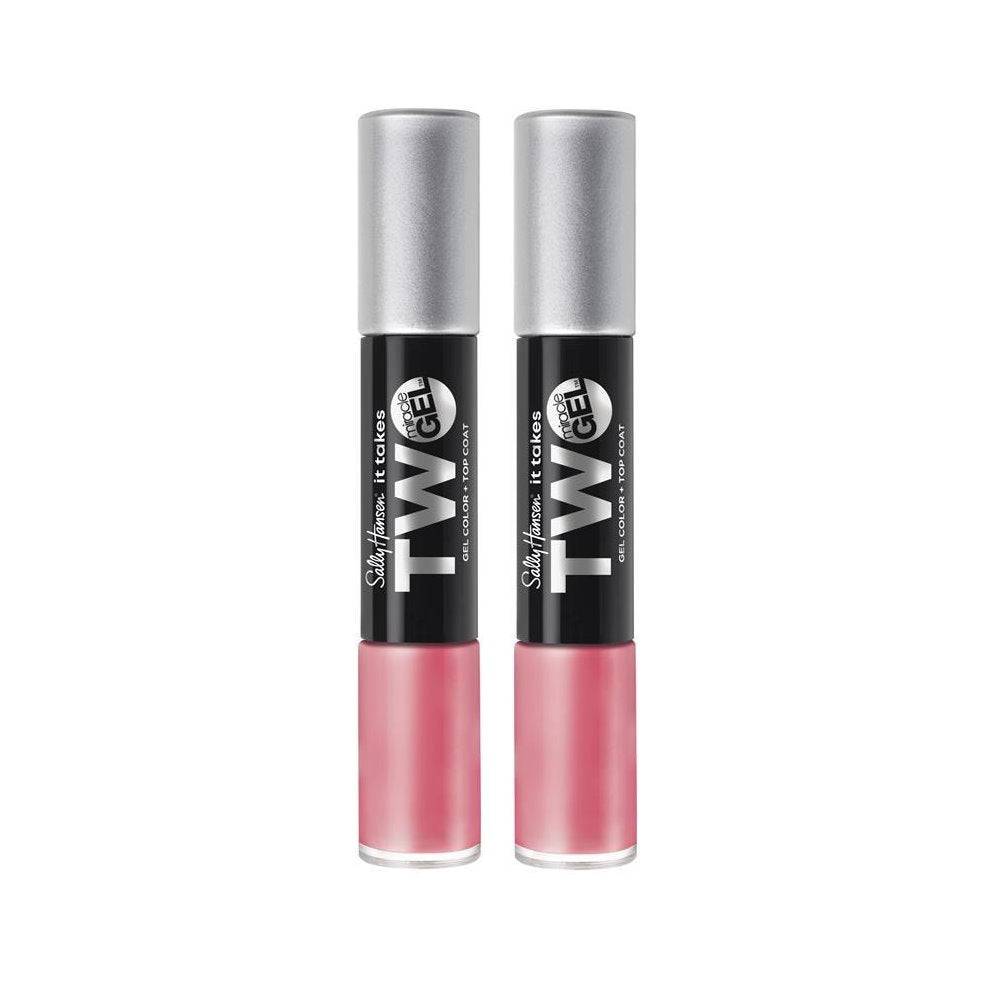 2 x Sally Hansen Miracle Gel It Takes Two Nail Color and Top Coat 920 Rain Glow