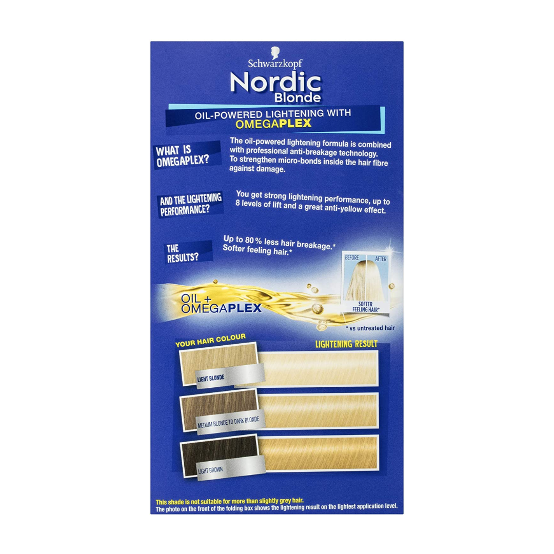 6 x Schwarzkopf Nordic Blonde Hair Colour L1+ Extreme Lightener - up to 8 levels of lift