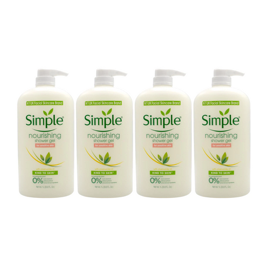 8 x Simple Nourishing Shower Gel for Sensitive Skin with Chamomile Oil 1L
