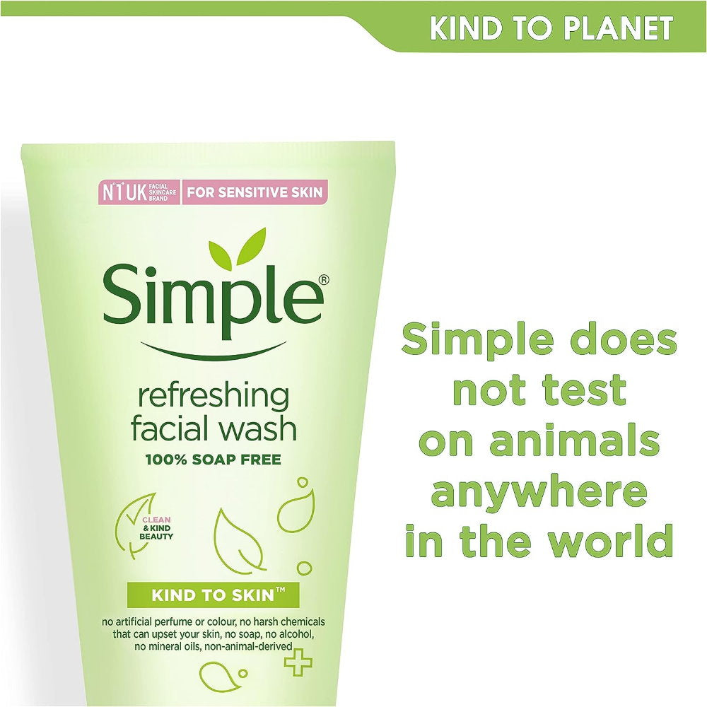 Simple Refreshing Facial Wash For All Skin Types 150ml