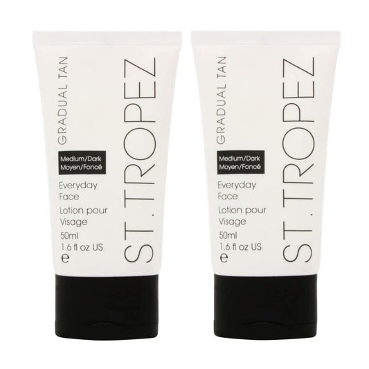 2 x St. Tropez Gradual Tan Classic Everyday Face Cream - Medium Dark 50mL