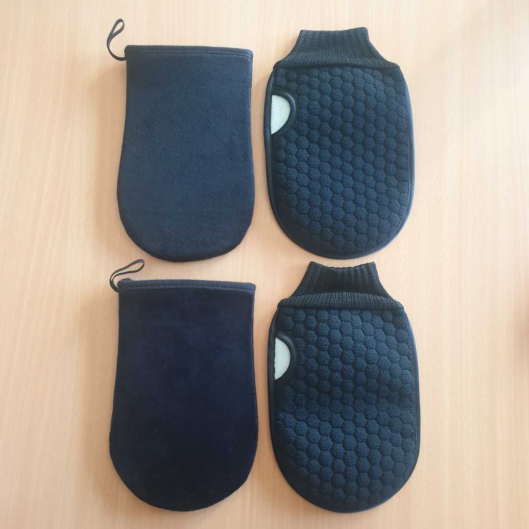 ULTIMATE SUMMER TANNING BUNDLE 4 pack 2 x Tanning Applicators 2 x Exfoliating Gloves