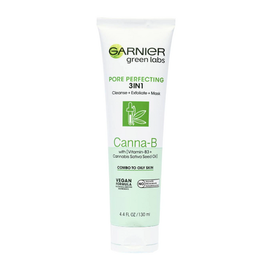 Garnier Green Labs Pore Perfecting 3 in 1 Cleanse Exfoliate Mask Canna B 130mL