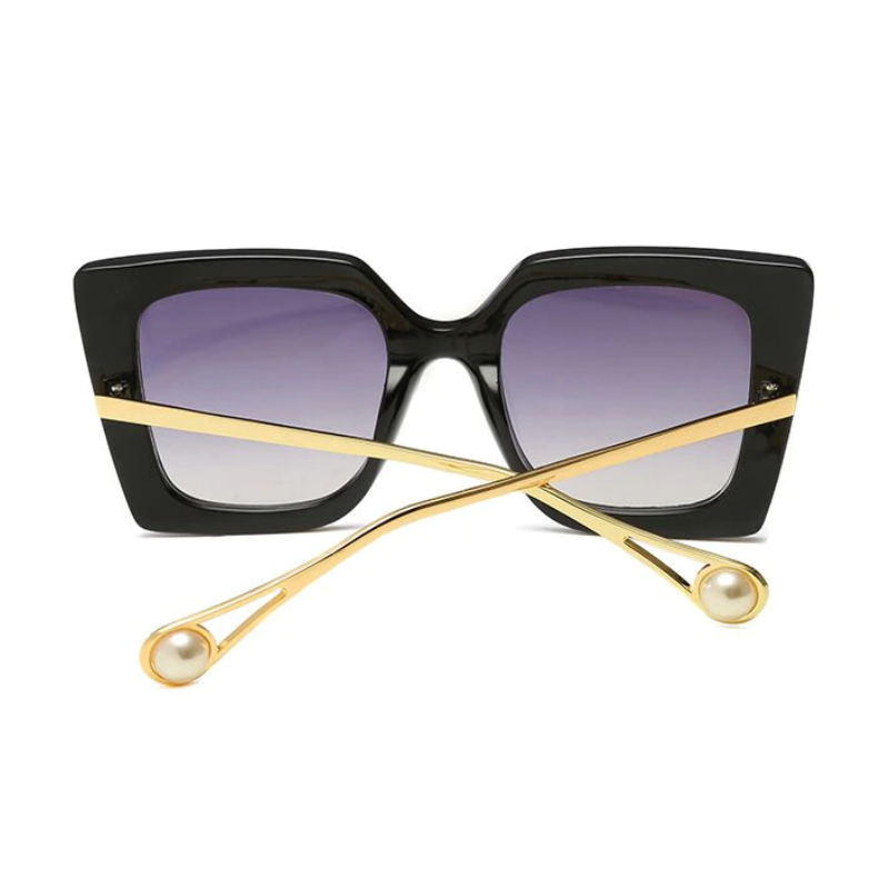 Rosy Lane Vintage Oversized Cat Eye Sunglasses Black