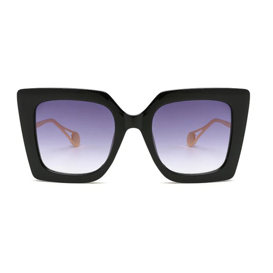 Rosy Lane Vintage Oversized Cat Eye Sunglasses Black
