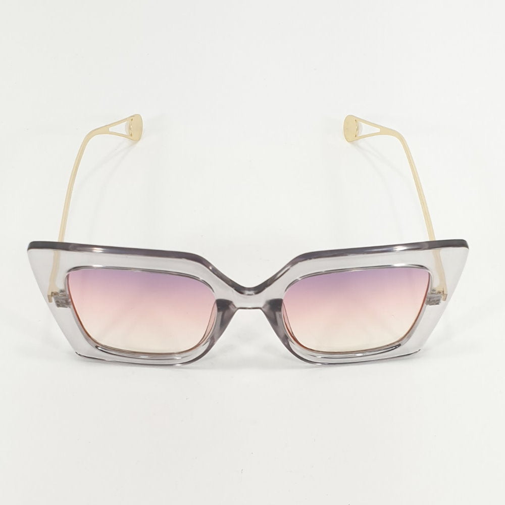 Rosy Lane Vintage Oversized Cat Eye Sunglasses Clear - Pink Purple Gradient