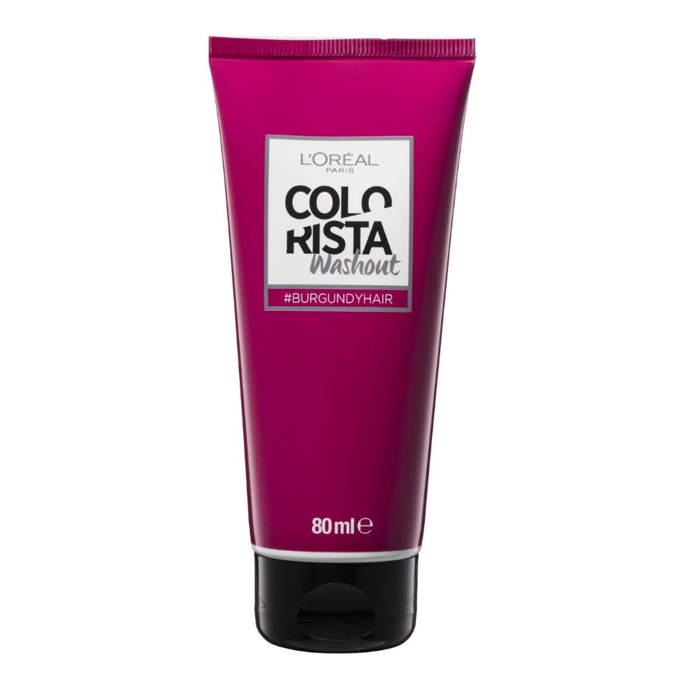 6x LOreal Colorista Washout Hair Colour - Burgundy Hair 80mL