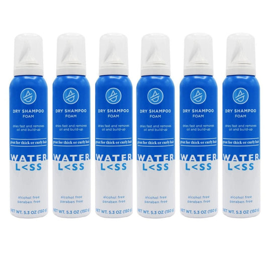 6 x Water Less Dry Shampoo Foam for Thick or Curly Hair 150g