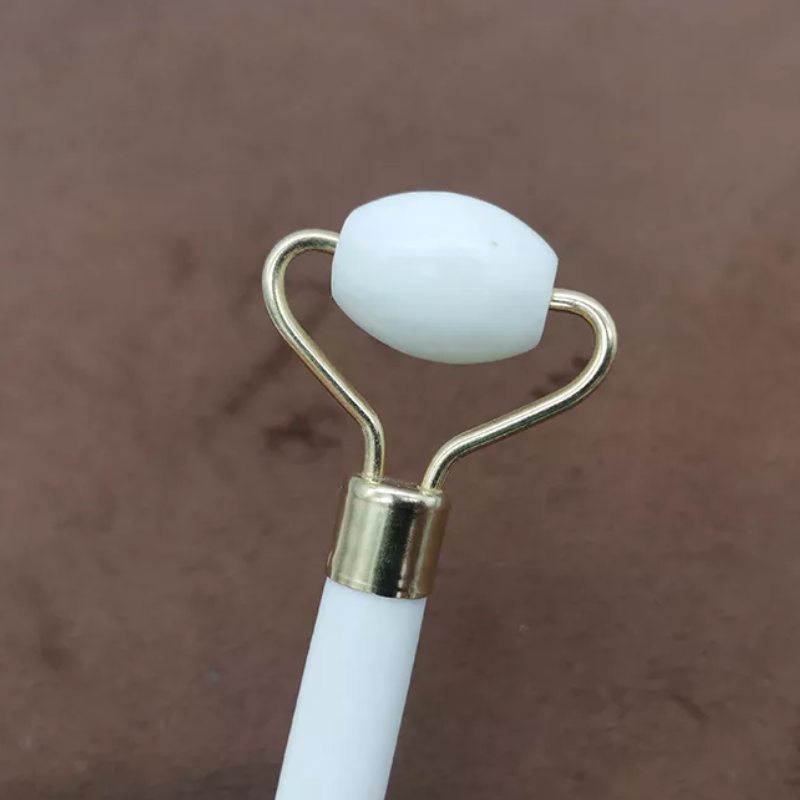 White Jade Stone Face Massage Roller