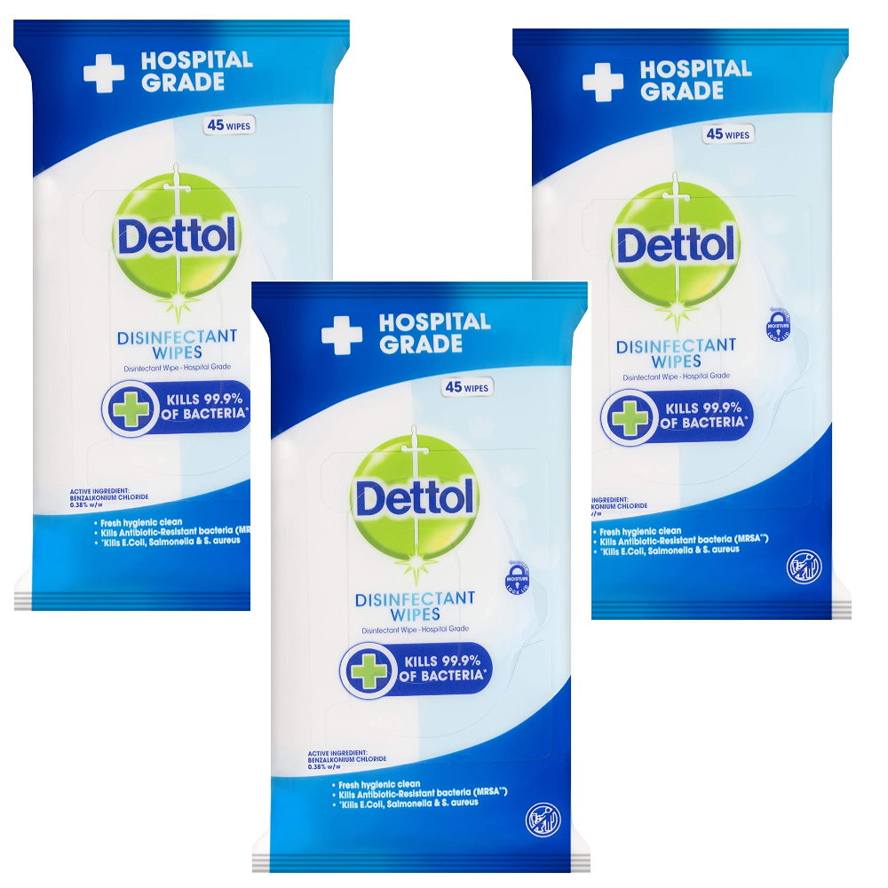 Buy Dettol Anti-Bacterial Surface Wipes Fresh Disinfectant 45 Wipes - Makeup Warehouse Australia 