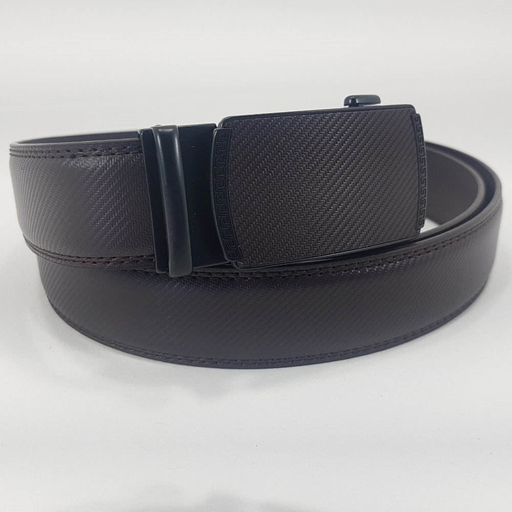 OSKA Men’s Belt Genuine Leather Automatic Buckle Brown and Black - Makeup Warehouse Australia 