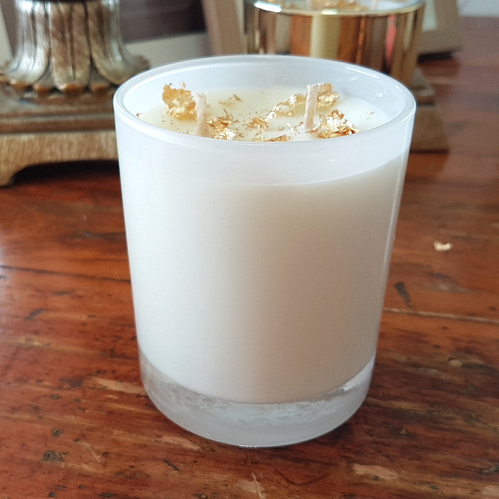 Rosy Gold Double Scented Candles Large Frosted Gloss Pina Colada - Makeup Warehouse Australia