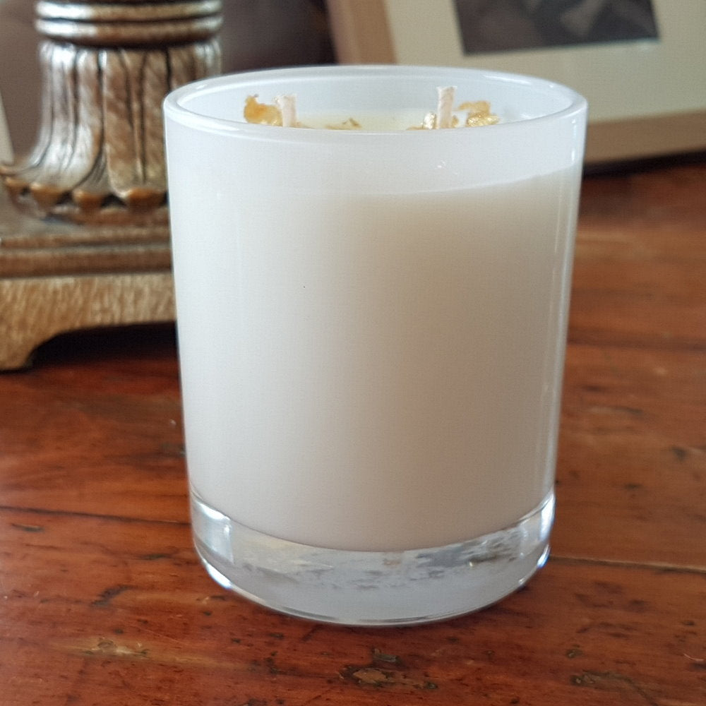 Rosy Gold Double Scented Candles Large Frosted Gloss - Mandarin & Berries - Makeup Warehouse Australia