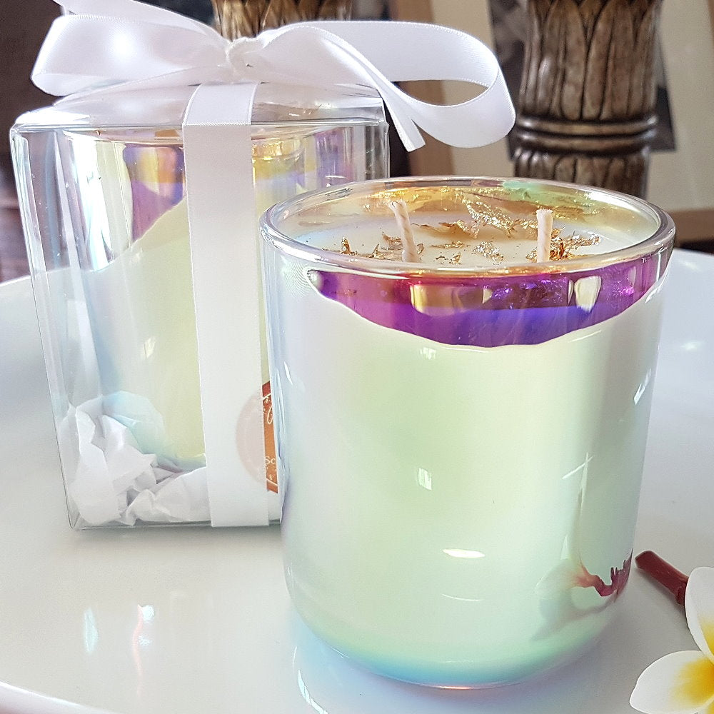 Rosy Gold Double Scented Candles Large Pearl Vanilla Bean - Makeup Warehouse Australia