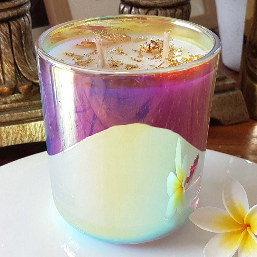 Rosy Gold Double Scented Candles Large Pearl Vanilla Bean - Makeup Warehouse Australia