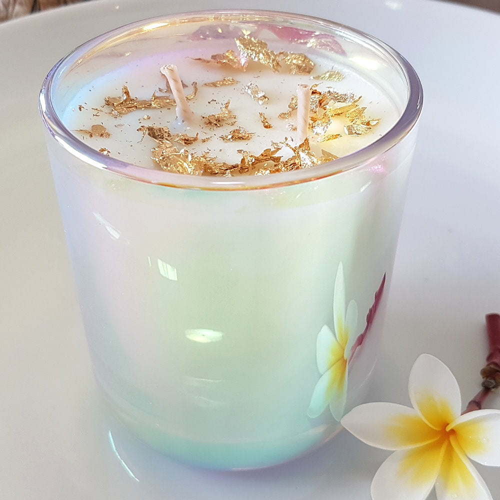 Rosy Gold Double Scented Candles Large Pearl Vanilla Bean - Makeup Warehouse Australia