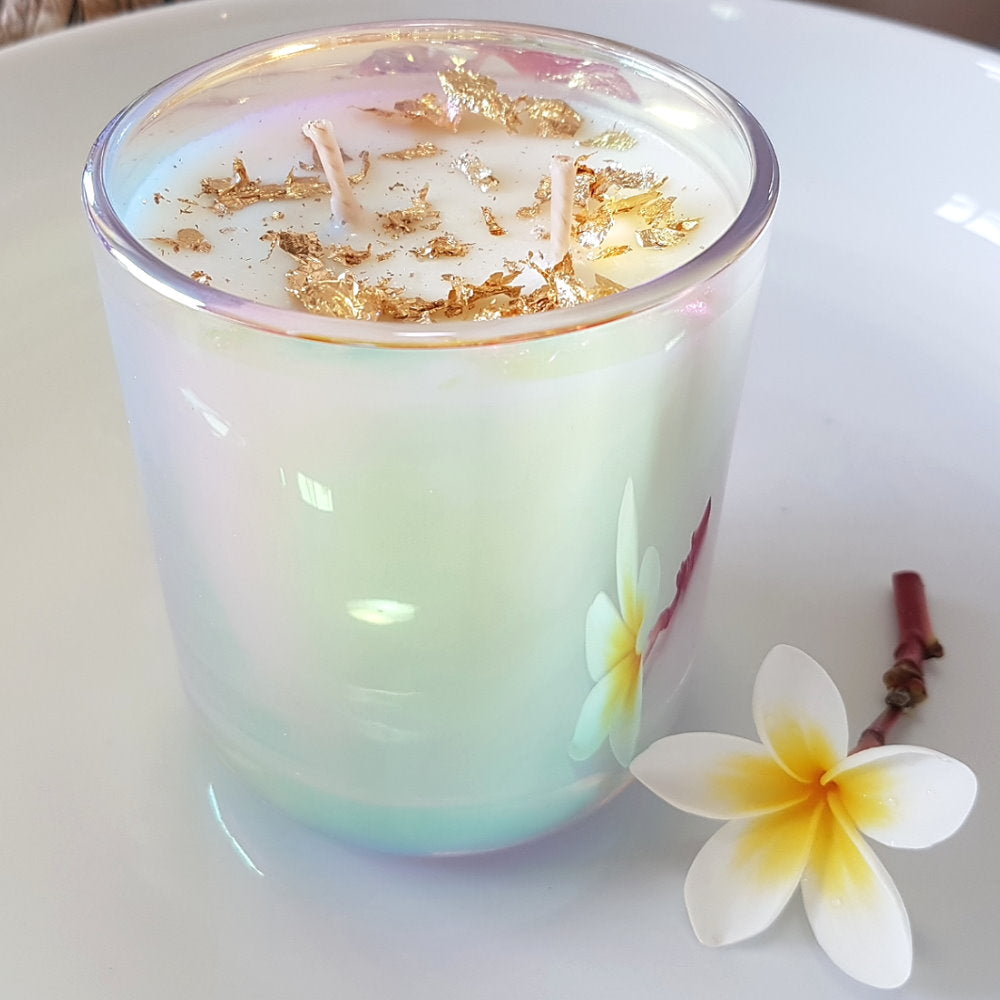 Rosy Gold Double Scented Candles Large Pearl Brown Sugar & Vanilla - Makeup Warehouse Australia