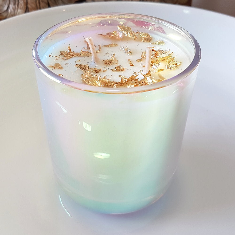 Rosy Gold Double Scented Candles Large Pearl Vanilla Bean - Makeup Warehouse Australia