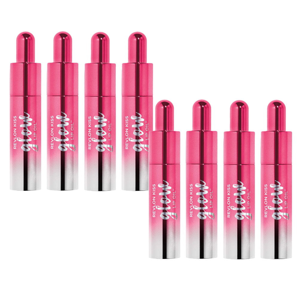 8x Revlon Kiss Glow Lip Oil 6ml 001 Proud To Be Pink