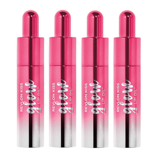 4x Revlon Kiss Glow Lip Oil 6ml 001 Proud To Be Pink