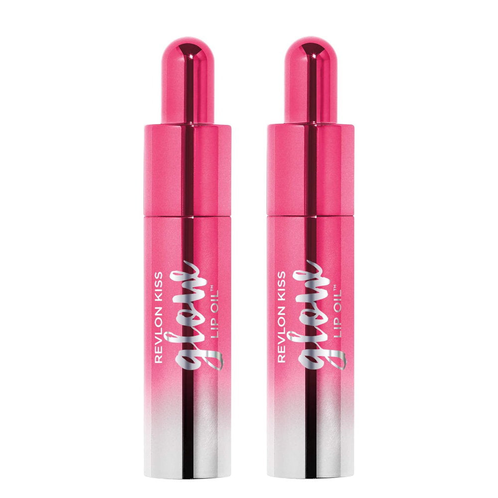 2x Revlon Kiss Glow Lip Oil 6ml 001 Proud To Be Pink