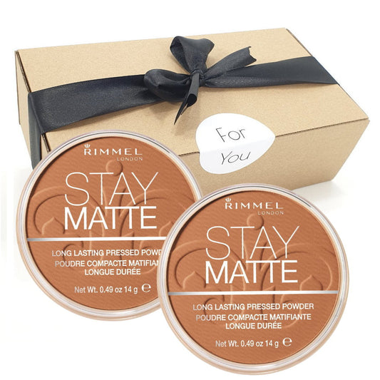 Buy Gift Box 2pk Rimmel London Stay Matte Pressed Powder 040 Honey - Makeup Warehouse Australia