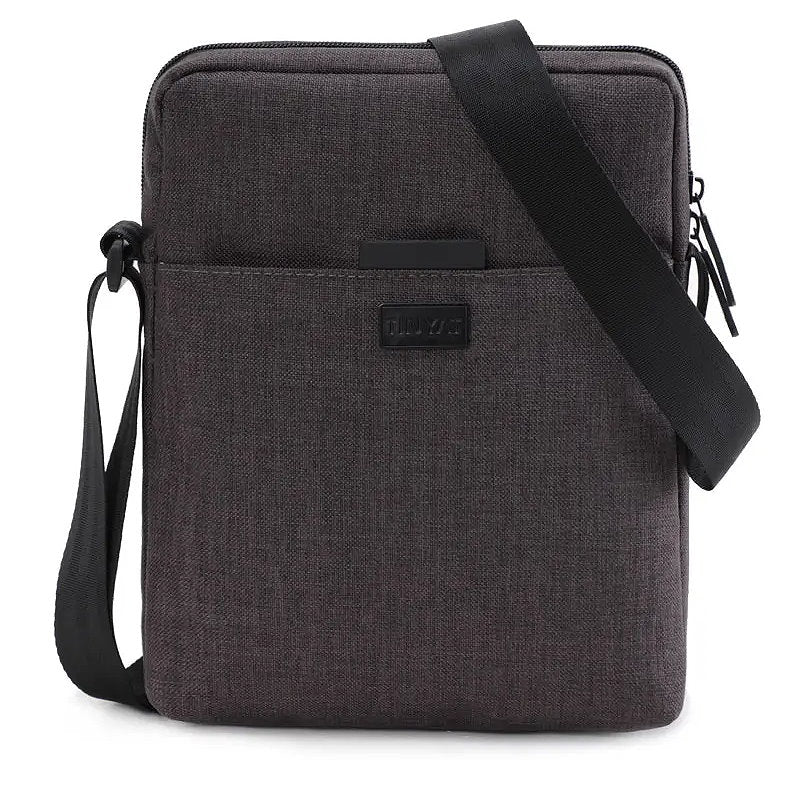 OSKA Men's Light Canvas Shoulder Bag Waterproof Gray - Makeup Warehouse Australia 