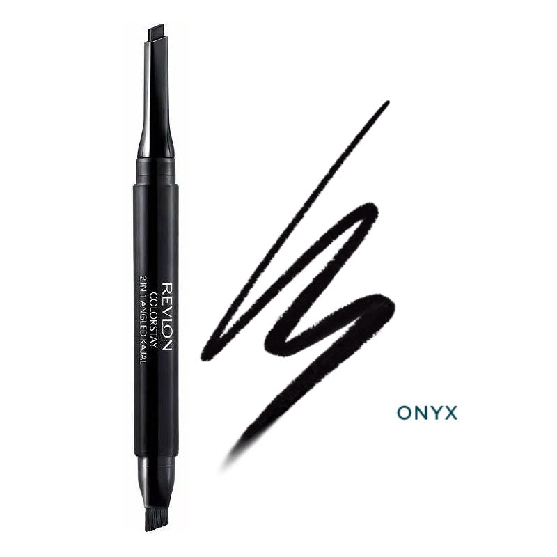 4x Revlon Colorstay 2 in 1 Angled Kajal Eyeliner 101 Onyx