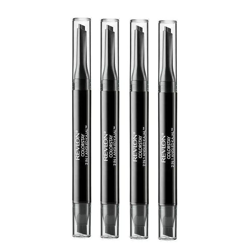 4x Revlon Colorstay 2 in 1 Angled Kajal Eyeliner 101 Onyx