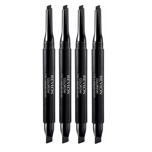 4x Revlon Colorstay 2 in 1 Angled Kajal Eyeliner 101 Onyx